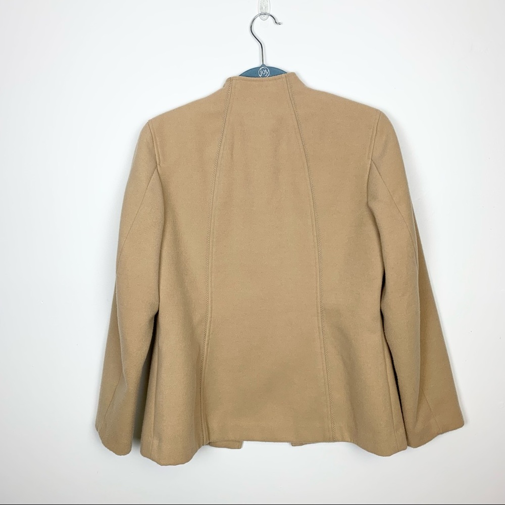 Chico's Camel Fleece Structured Open Front Hook C… - image 7